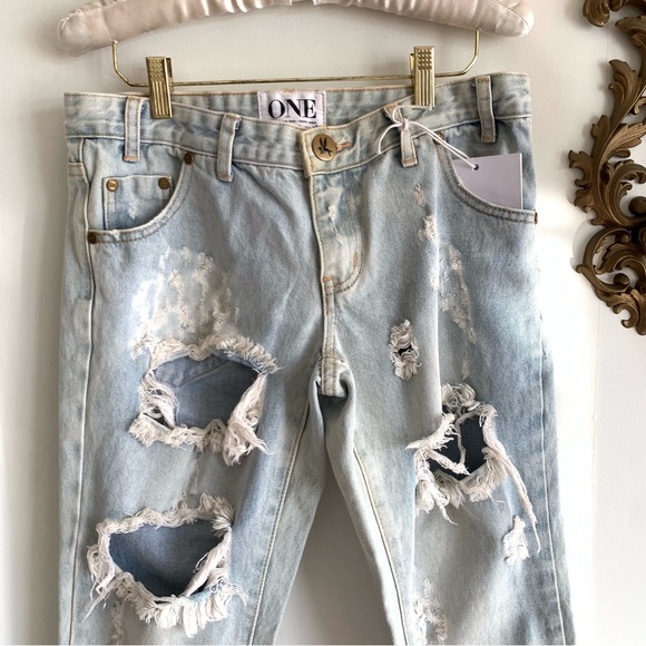 ONE TEASPOON DESTROYED FREE BIRD JEANS - Picture 4 of 16